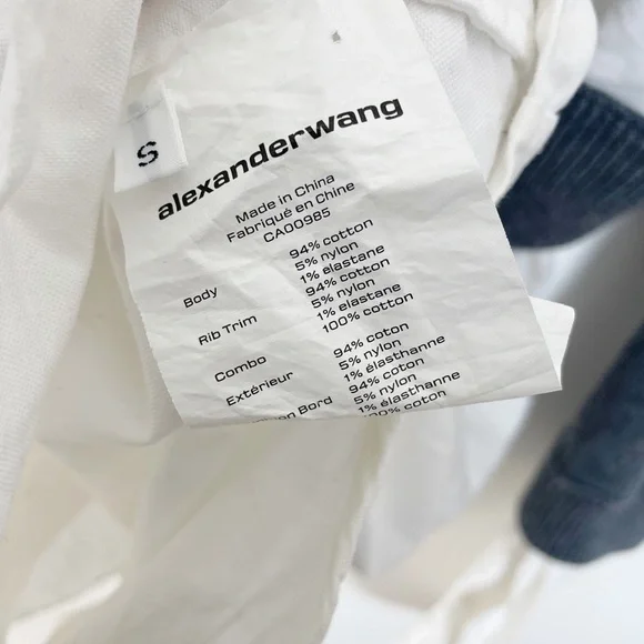 Alexander Wang Bilayer Crew Neck Oxford Cardian Sweater - Picture 11 of 11